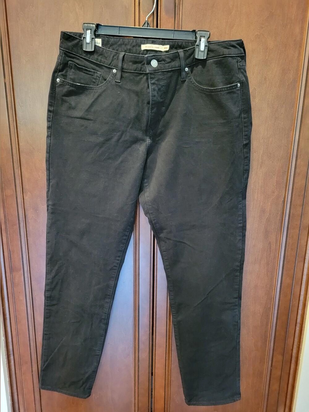 Levis 311 Shaping Skinny Jeans Womens 18W Black Dark Wash High Rise Stretch READ